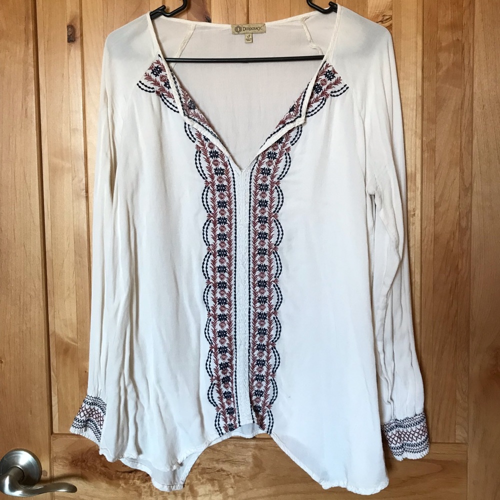 Long sleeve boho/ western blouse